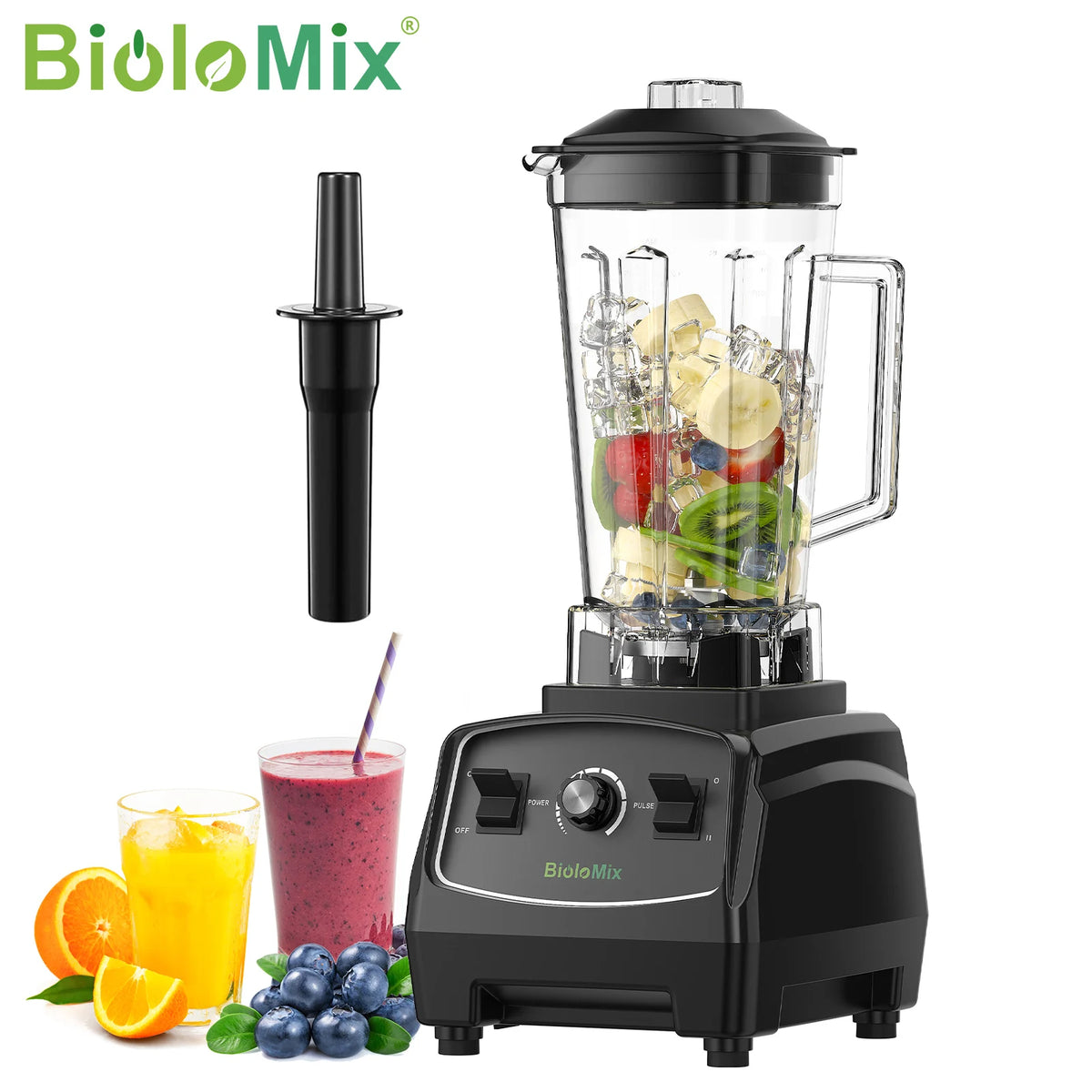 Biolomix 2200W Commercial Heavy Duty Ice Crushing Blender