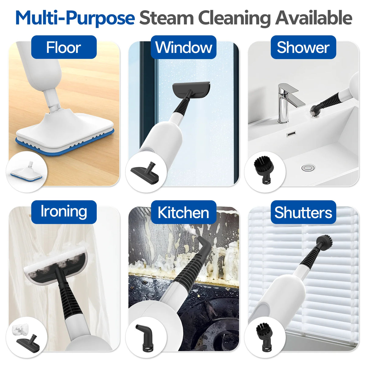Inse Detachable Steam Mop For Hard Floors And Carpet