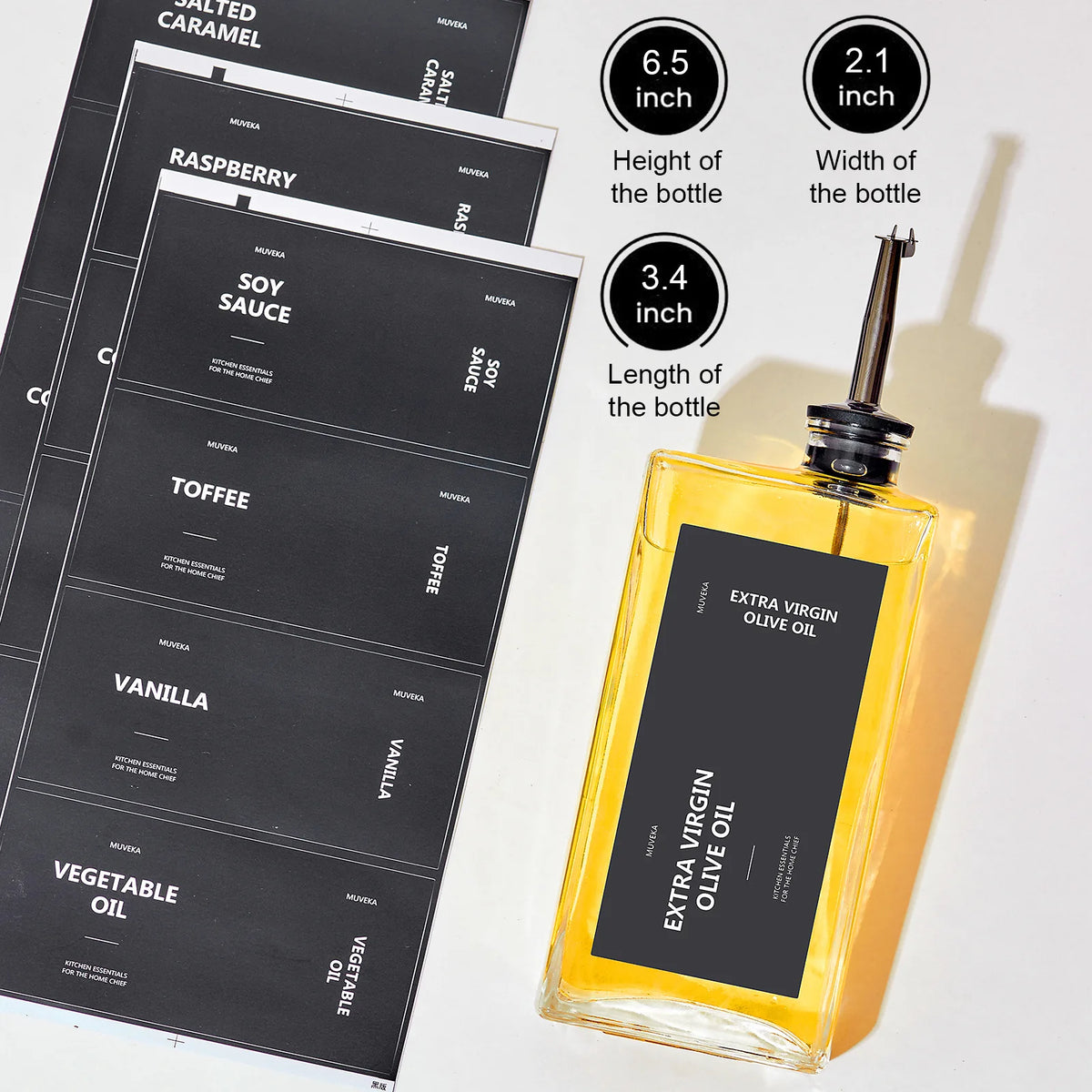 Glass Cooking Oil Dispenser Bottle For Oil And Vinegar Pouring