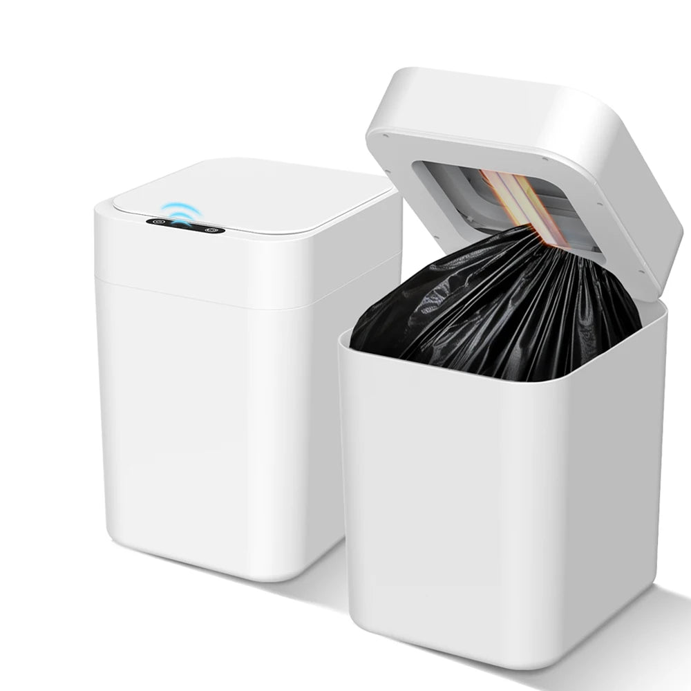 Smart Automatic Touchless Trash Can With Self Sealing Lid