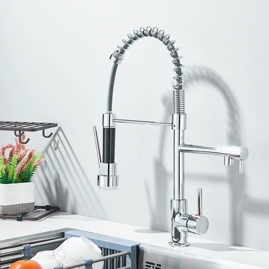 Shinesia Kitchen Spring Pull Down Faucet With 360 Rotation