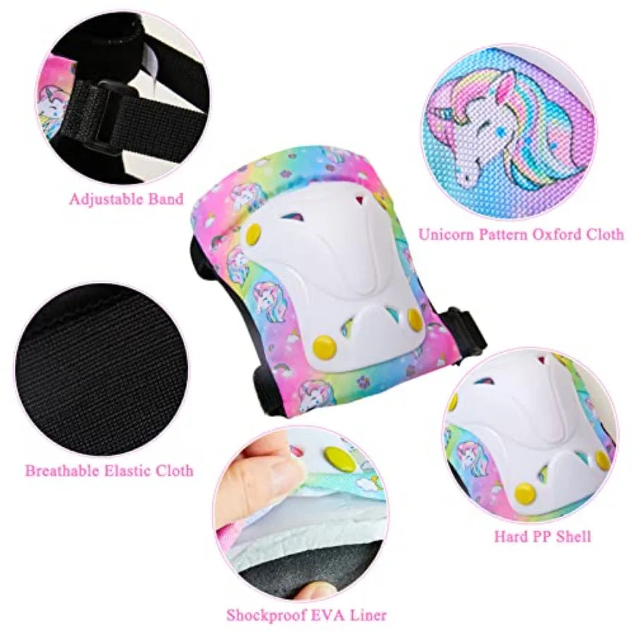 Toddler Protective Gear Set Knee Elbow Wrist Guards With Bag