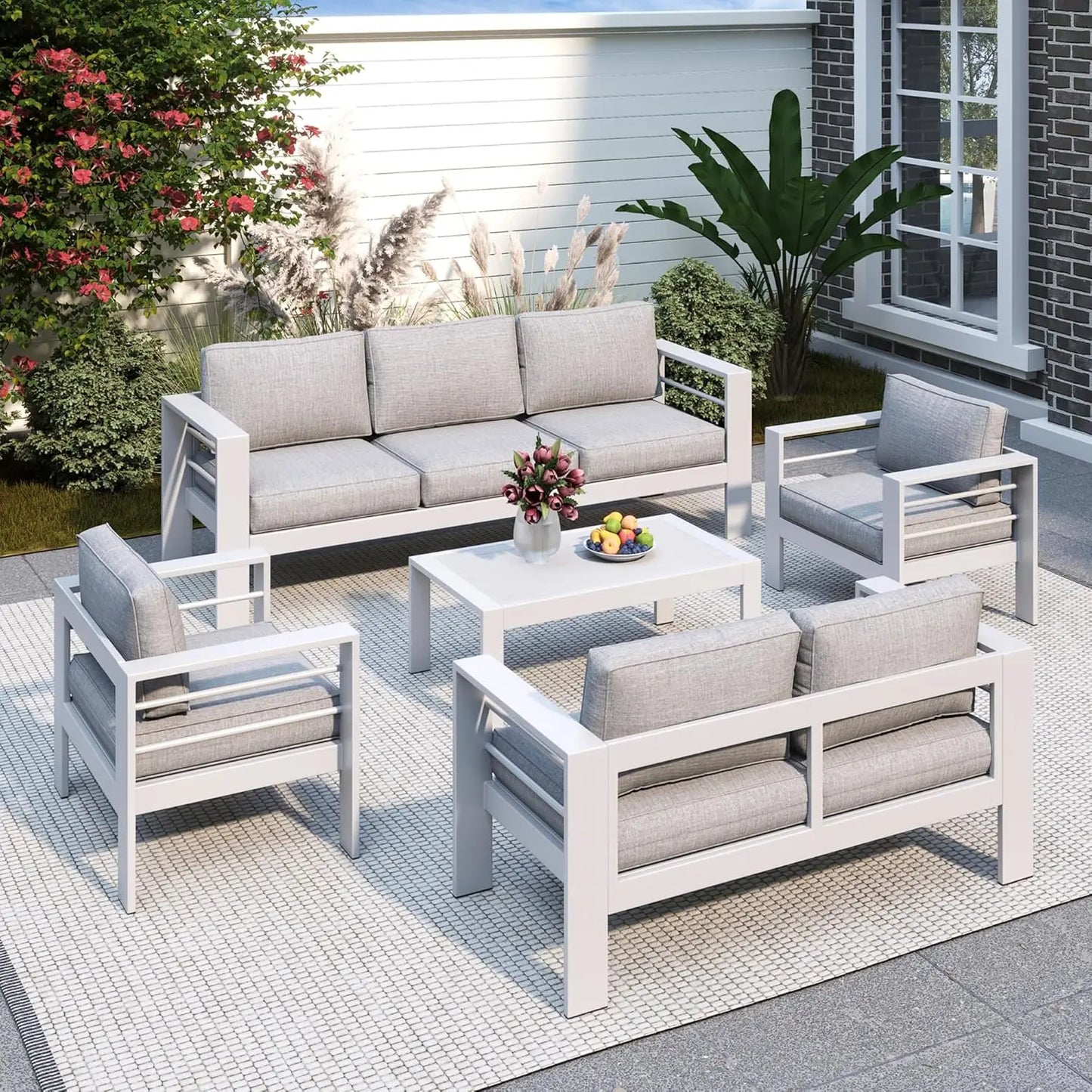 All-Aluminum Outdoor Patio Furniture Set For All Weather Durability