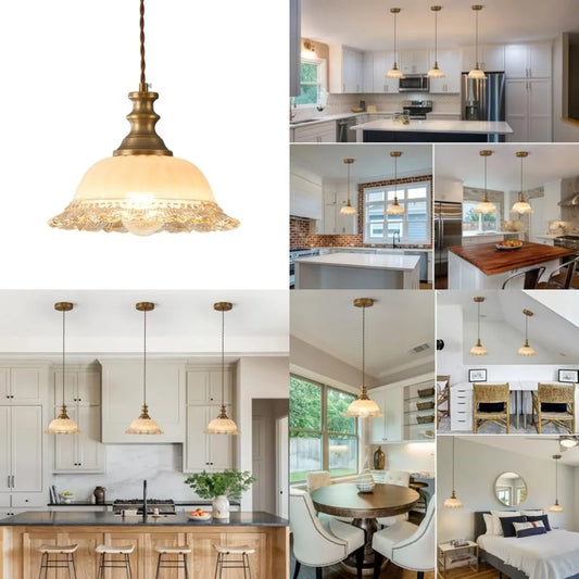 Modern Glass Pendant Lighting Fixture for Kitchen Dining and Bedroom