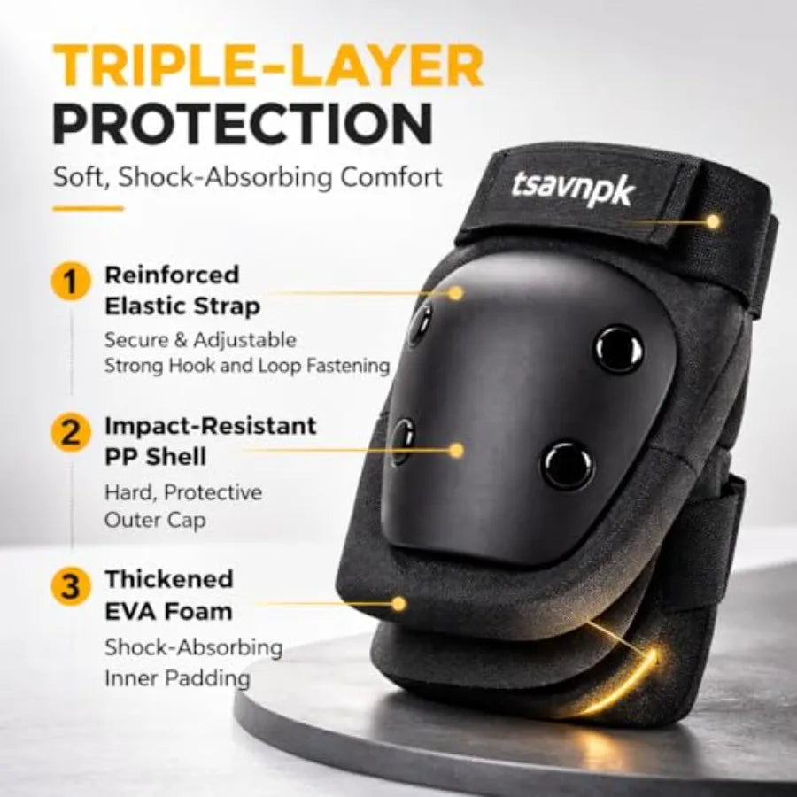 Adult Knee And Elbow Pads With Wrist Guards Protective Gear