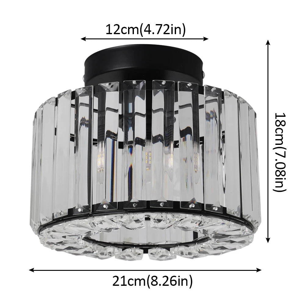GreeLustr Modern Crystal Pendant Light for Dining Room and Kitchen Islands
