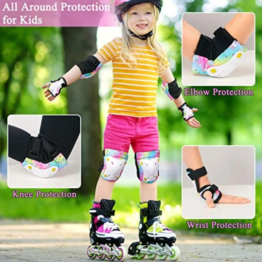 Toddler Protective Gear Set Knee Elbow Wrist Guards With Bag