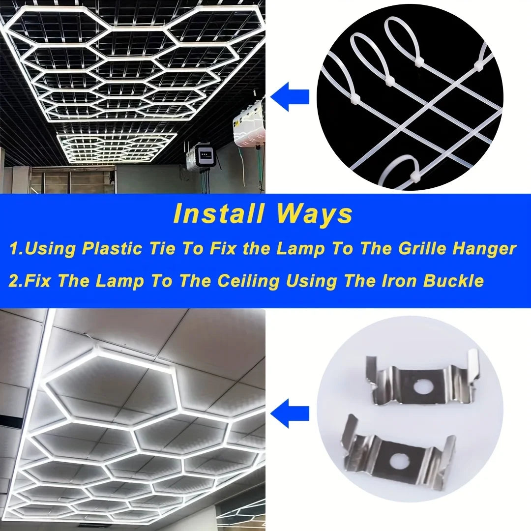 Hexagon LED Garage Light For Workshop And Car Care