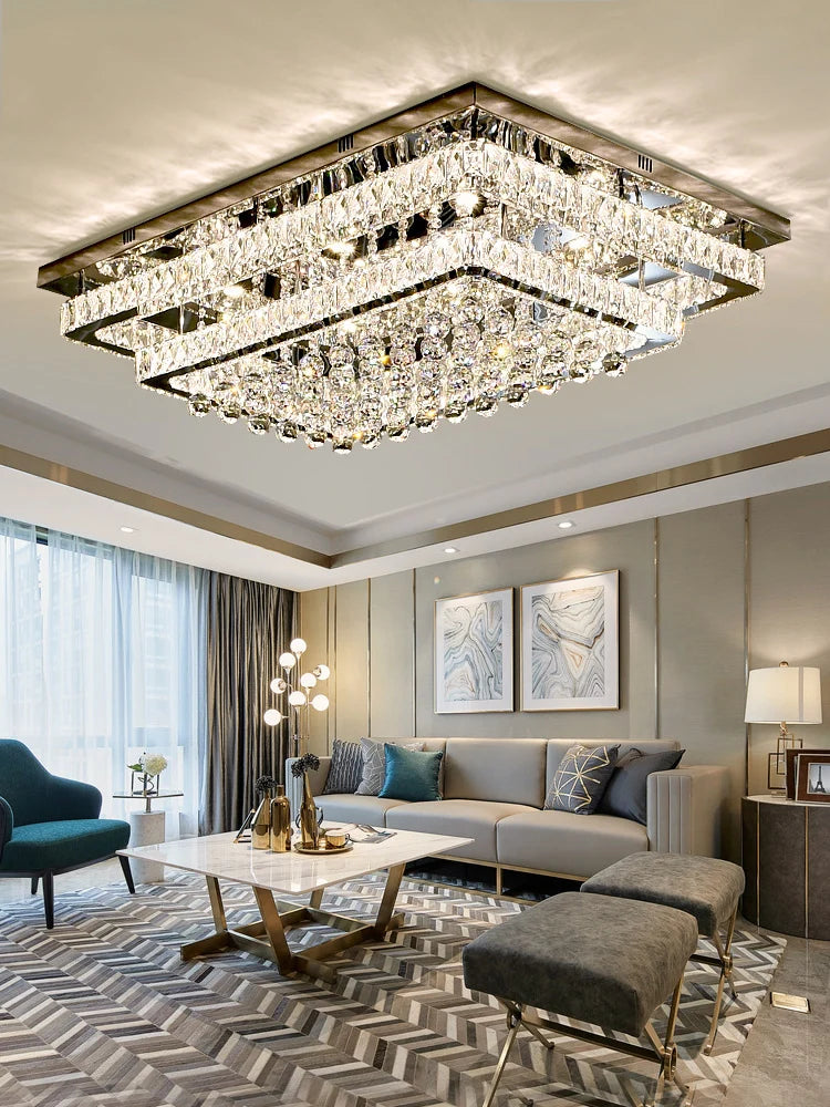 TAONUANSHU Modern Luxury Crystal LED Chandelier For Living Room