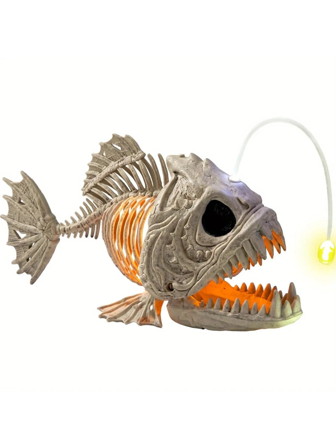Halloween Skeleton Fish Lantern With LED Eyes And Spooky Decor
