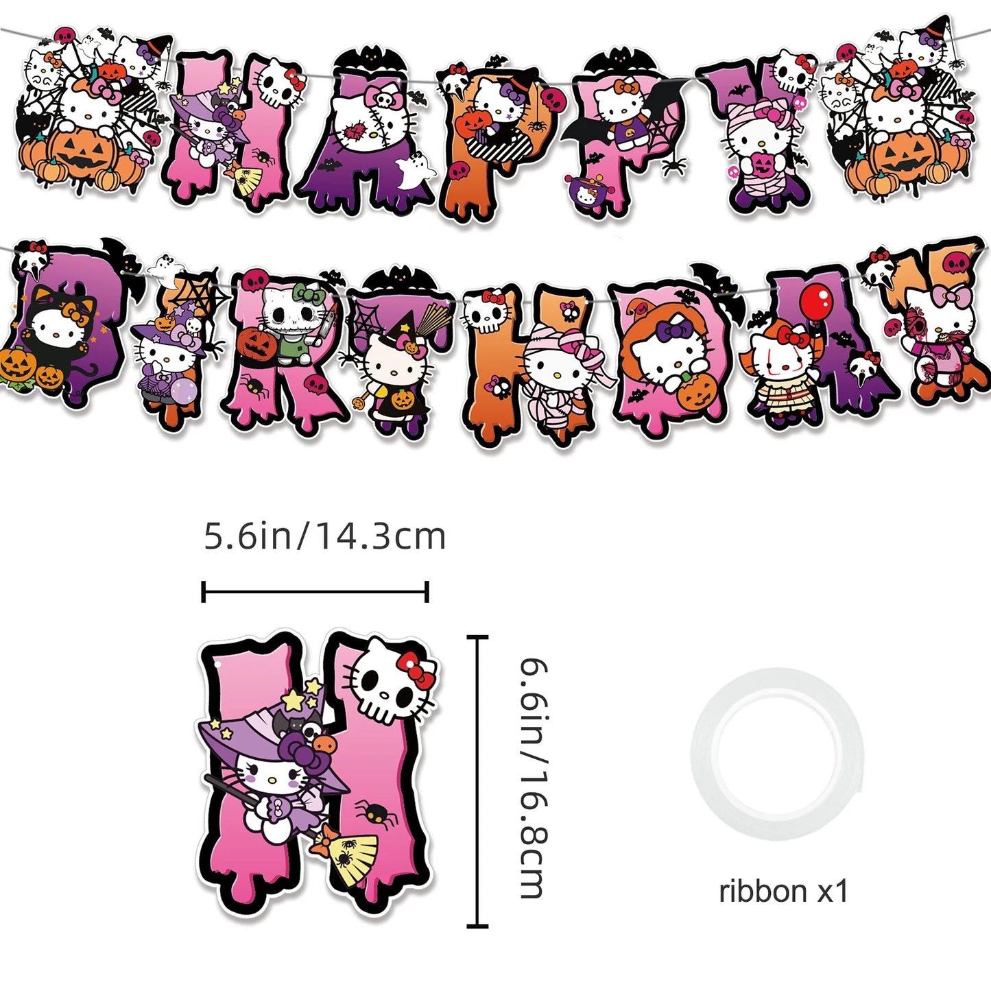 Sanrio Hello Kitty Birthday Party Balloon And Banner Set