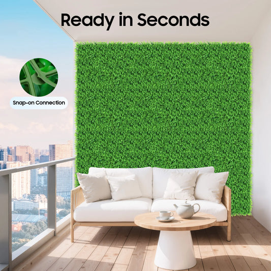 Boxwood Grass Wall Panels UV Resistant 12 Pieces Indoor Decor