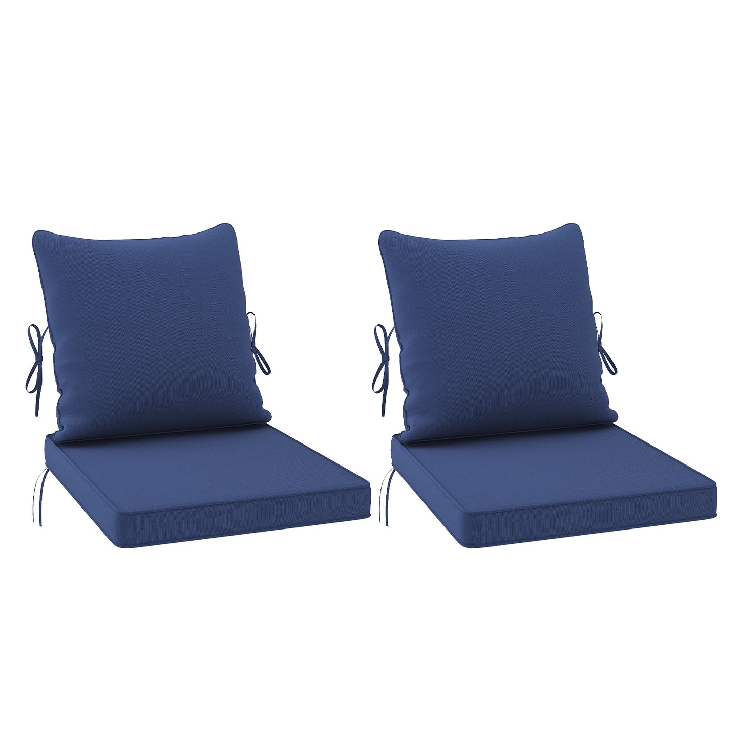 Outdoor Chair Cushions Set of 2, 24"× 24" Outdoor Sofa Replacement Cushions with Removable Cover for Patio Furniture