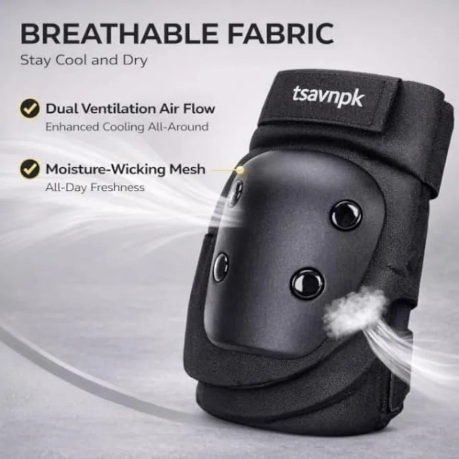 Adult Knee And Elbow Pads With Wrist Guards Protective Gear