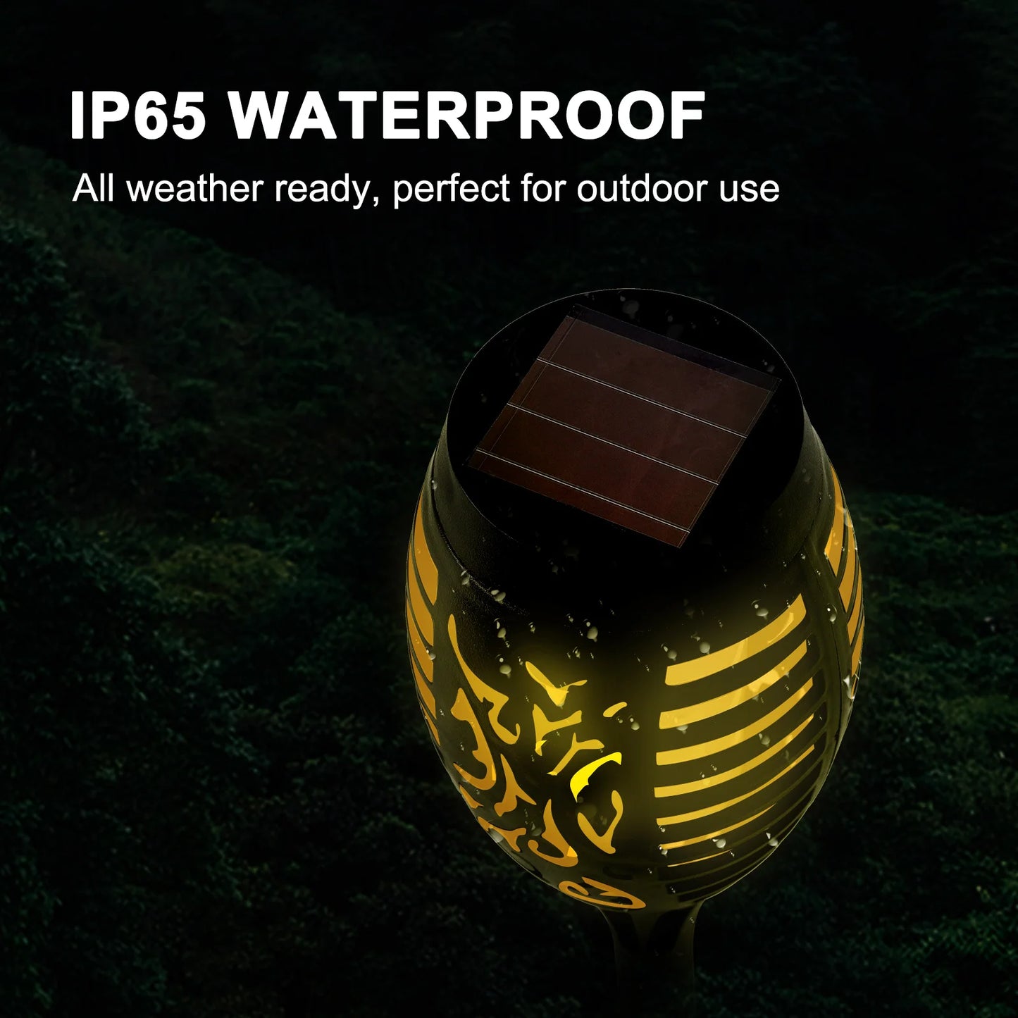 Solar Torch Lights With Flickering Flame Outdoor Waterproof LED Path Lights