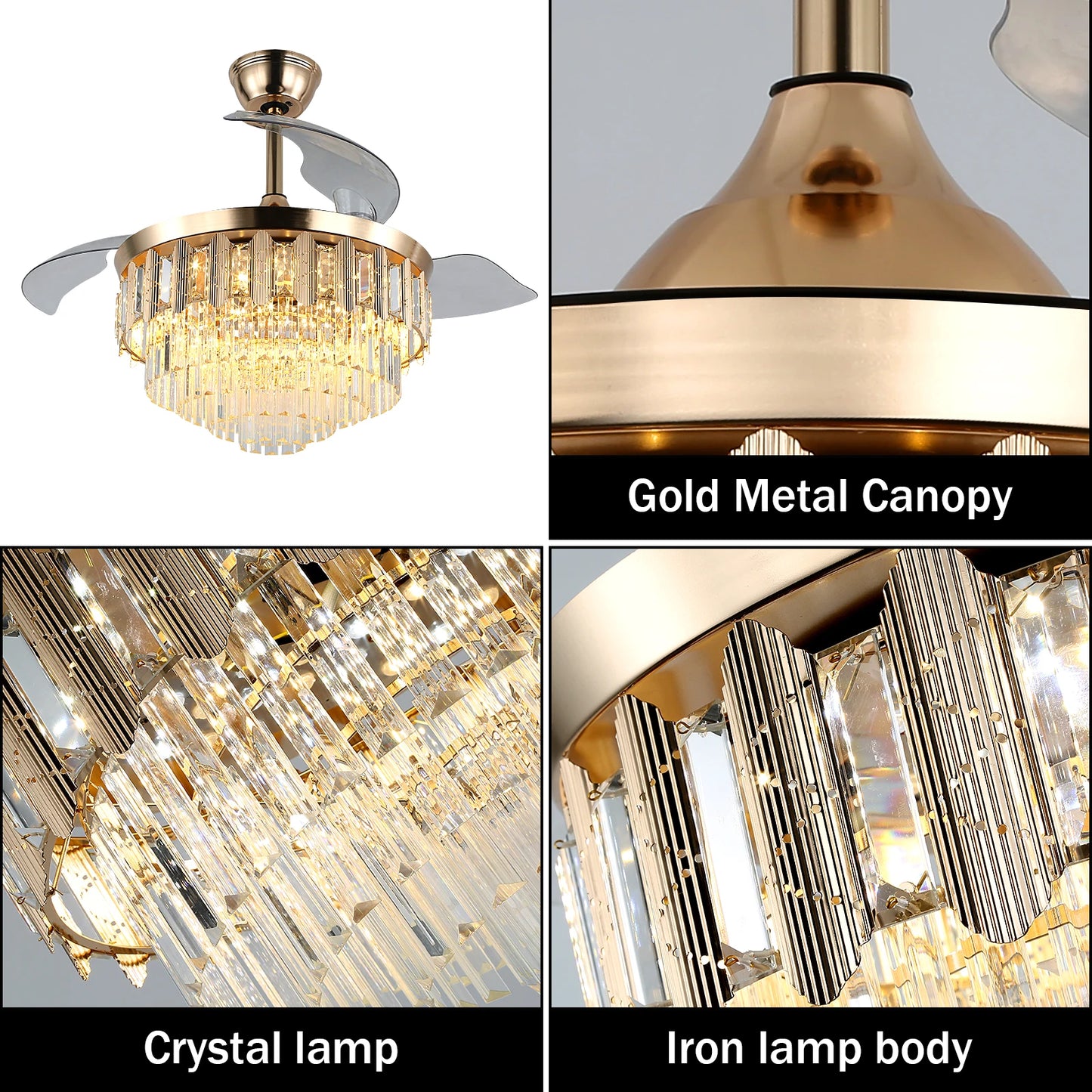 GreeLustr Modern Ceiling Fan With Led Light  Smart APP Remote Contro Reversible BLDC Intelligent Fandelier Lamp Indoor Fixture