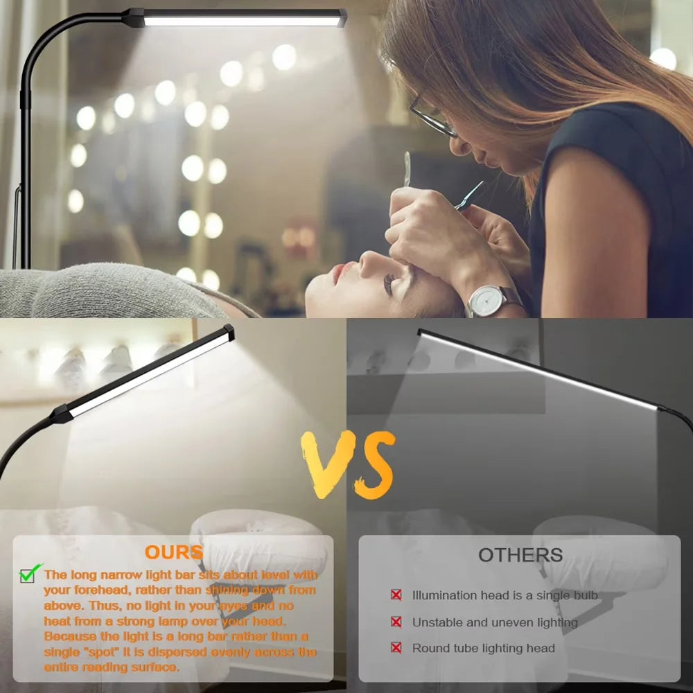 DUMILOO Adjustable LED Floor Lamp With Flexible Gooseneck For Reading