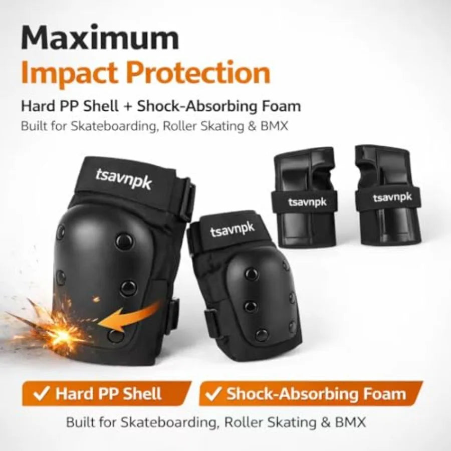 Adult Knee And Elbow Pads With Wrist Guards Protective Gear