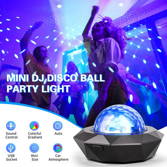 U'King Mini USB Voice Activated LED Magic Car Disco Ball Light