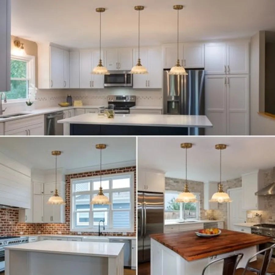 Modern Glass Pendant Lighting Fixture for Kitchen Dining and Bedroom