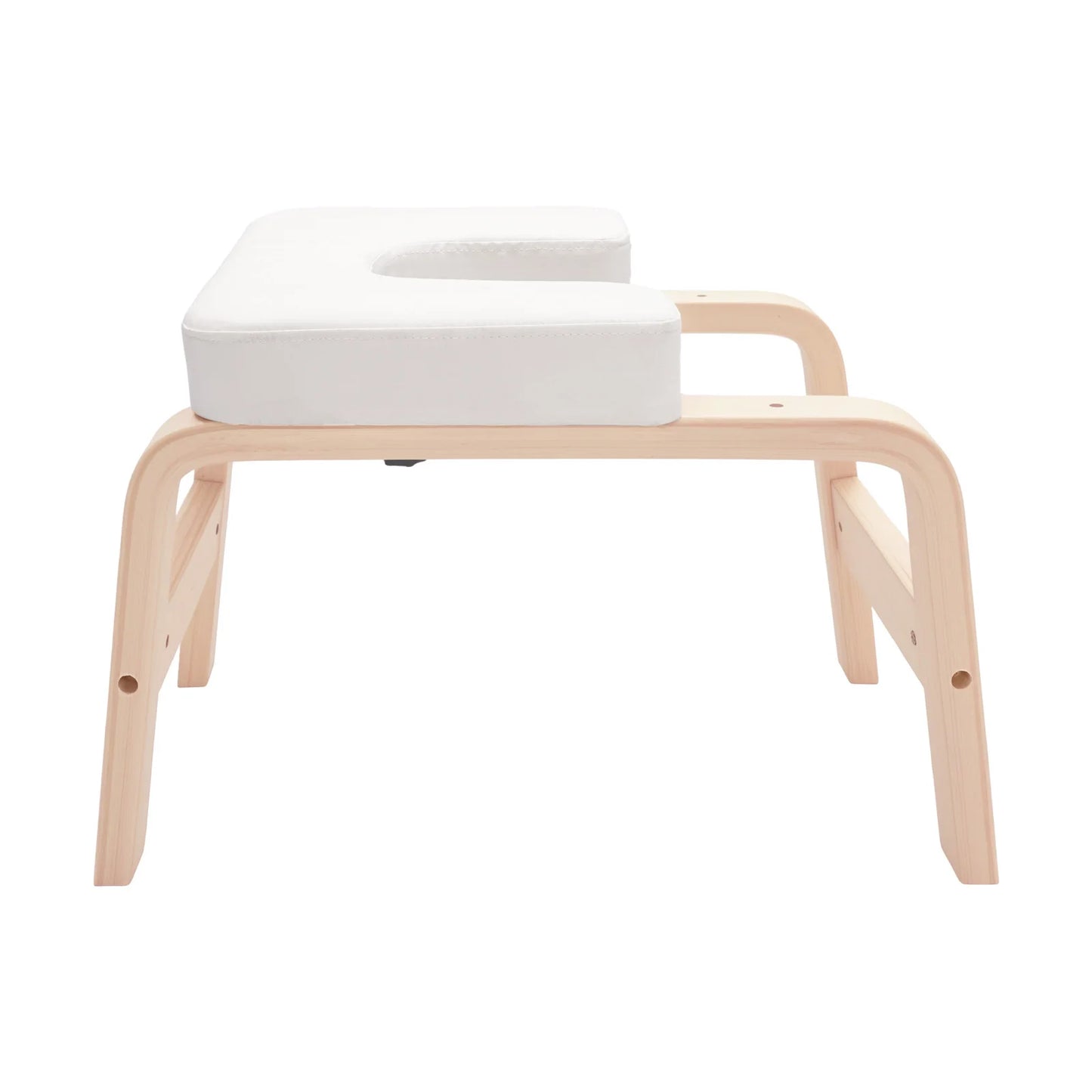 Yoga Headstand Bench Inversion Stool 440lbs Capacity U Shape Cushion Detachable T Block for Headstand Shoulderstand Handstand Practice Home Gym White