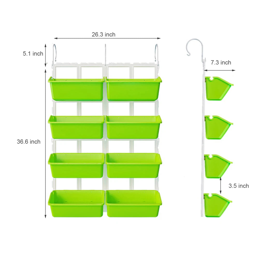 Four Tier Wall Mounted Garden Planter For Vertical Plant Pots