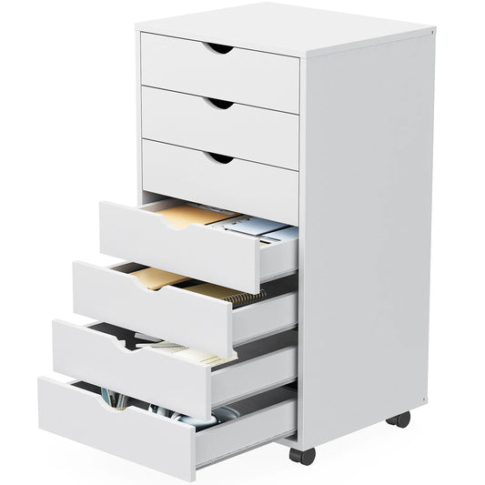 JHK 7 Drawer Chest Dressers With Wheels Nightstand Storage Cabinet