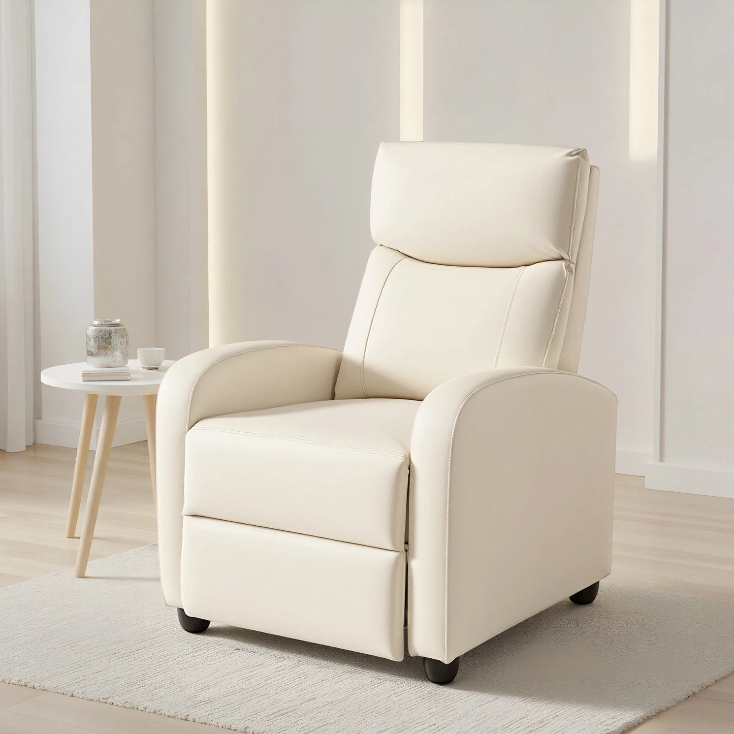 MCQ Living Room Recliner Sofa with Lumbar Support Sofa Fabric or Pu Leather for Adults Recliners Home Theater Seating Reclining Sofa Chair for Living Room