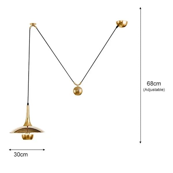 Modern Adjustable Pendant Chandelier for Bedroom and Dining Room