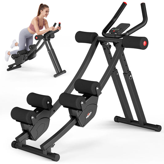 Dual Split-Track Ab Machine Core Trainer Home Fitness
