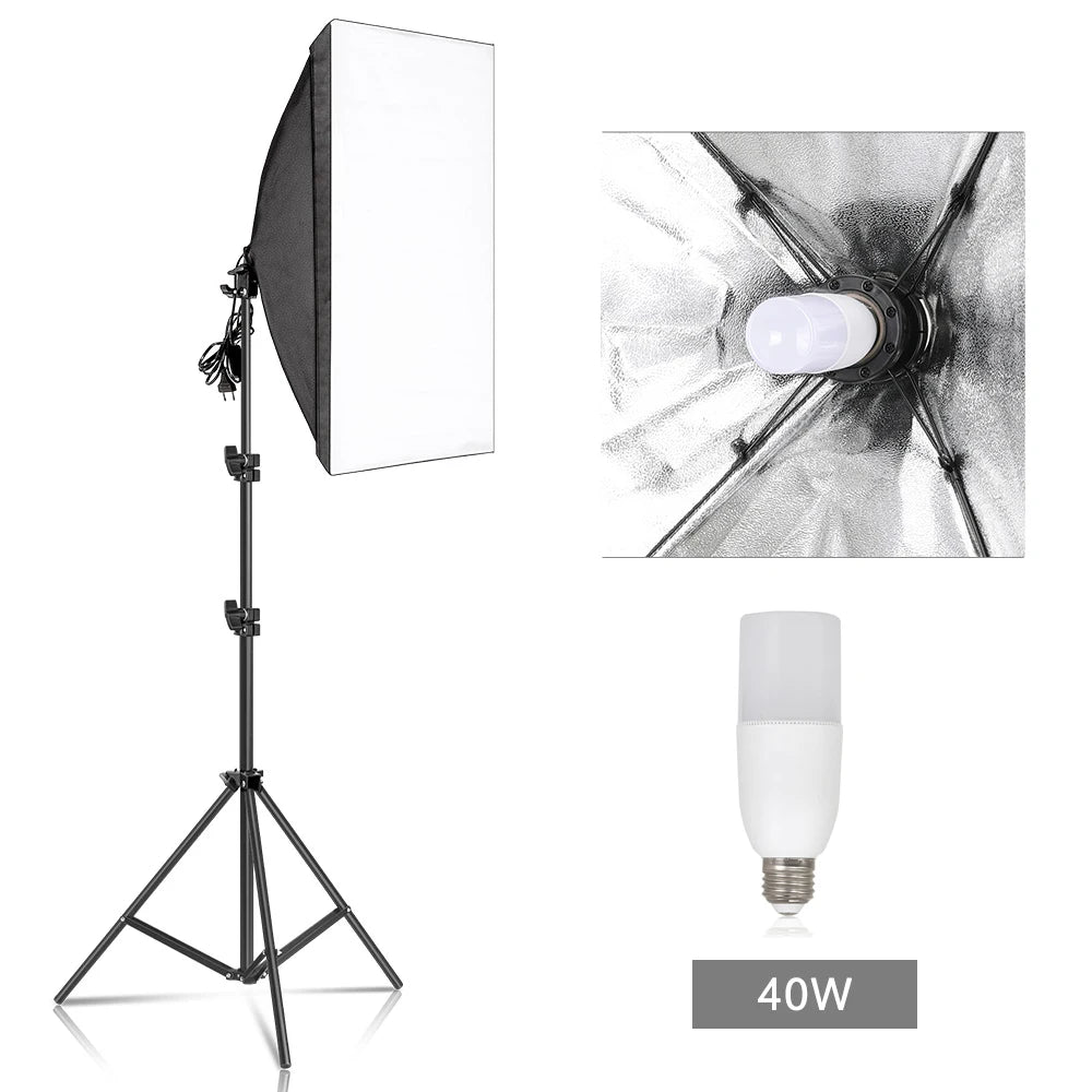 SH Photography Softbox Lighting Kit Professional Continuous Studio Light