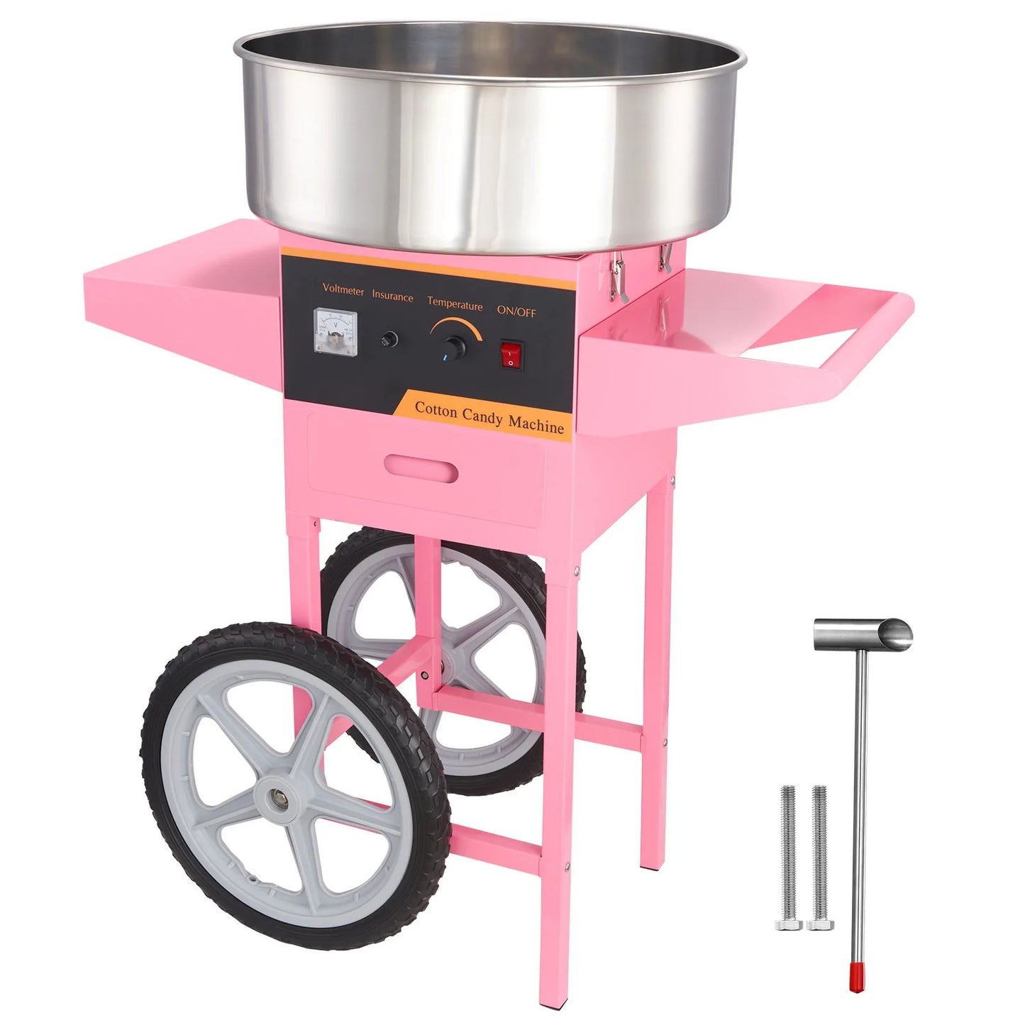 SucceBuy Electric Cotton Candy Machine With Cart 1000W Power