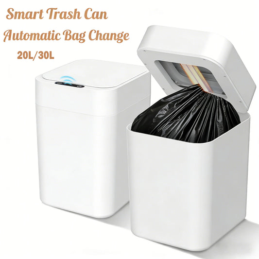 Smart Automatic Touchless Trash Can With Self Sealing Lid