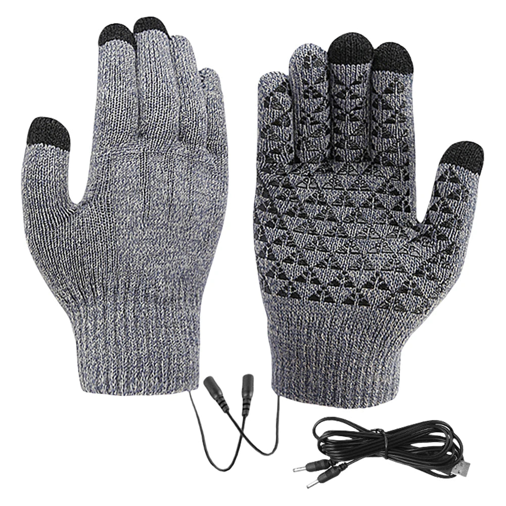 VODOOL Electric Heated Gloves Winter Warm Touchscreen USB Powered