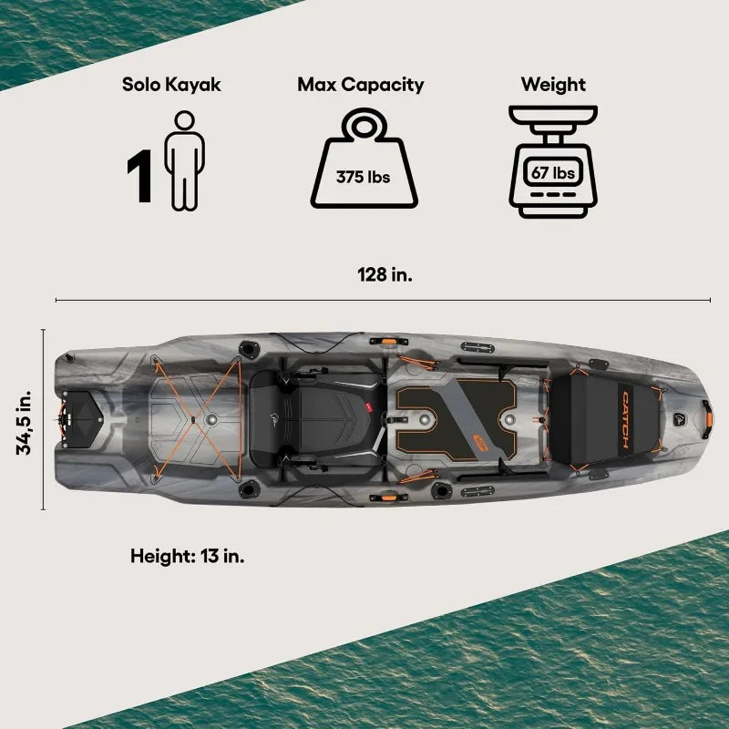 Catch Mode 110 Premium Angler Kayak With Lawnchair