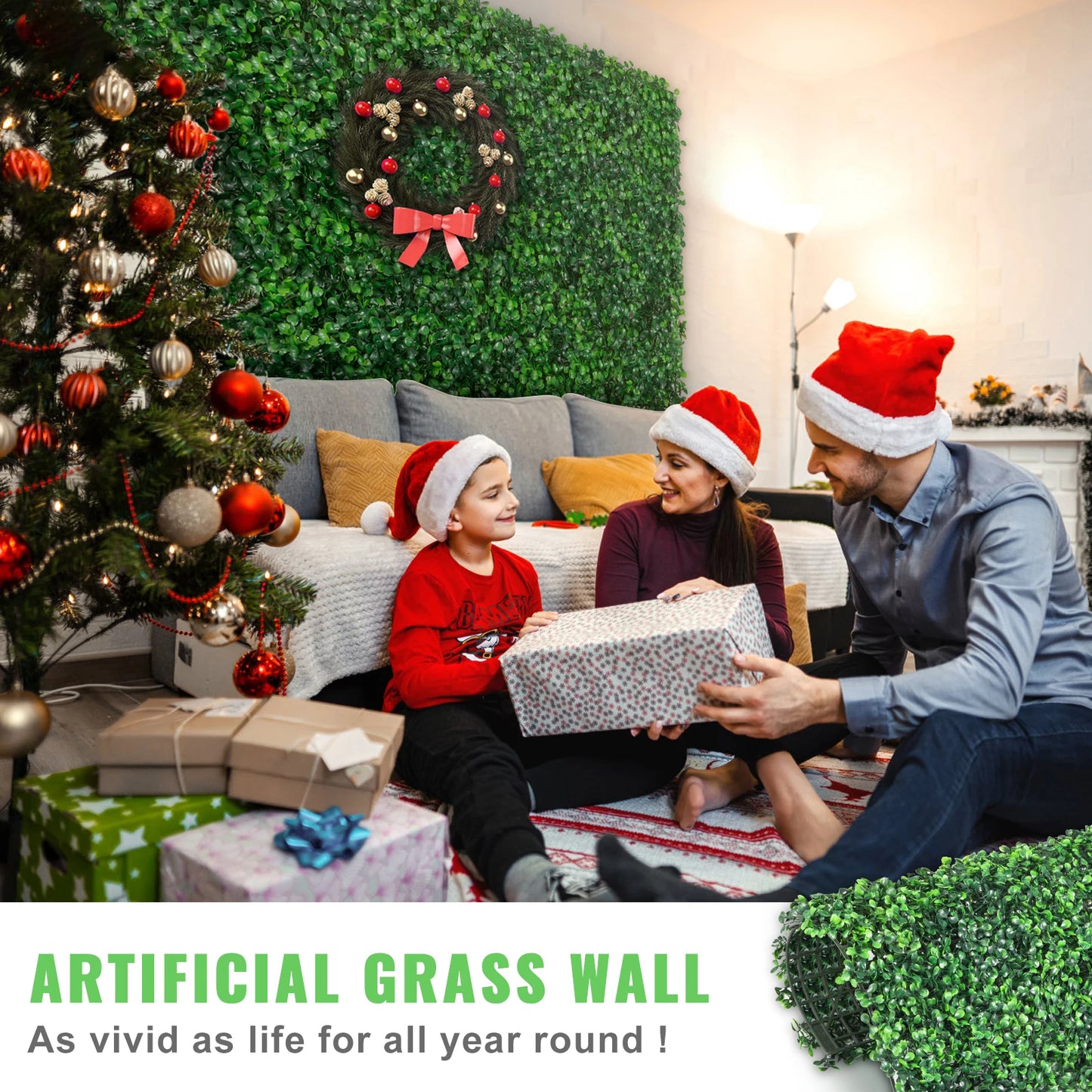 Artificial Boxwood Panels Wall Mat For Privacy Backdrop
