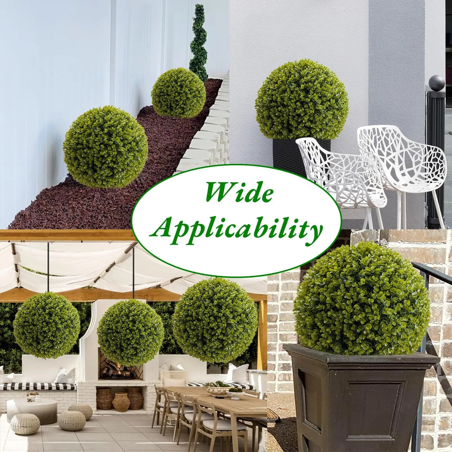 Studyset Topiary Balls Artificial Outdoor Set Of 2 For Wedding Decor