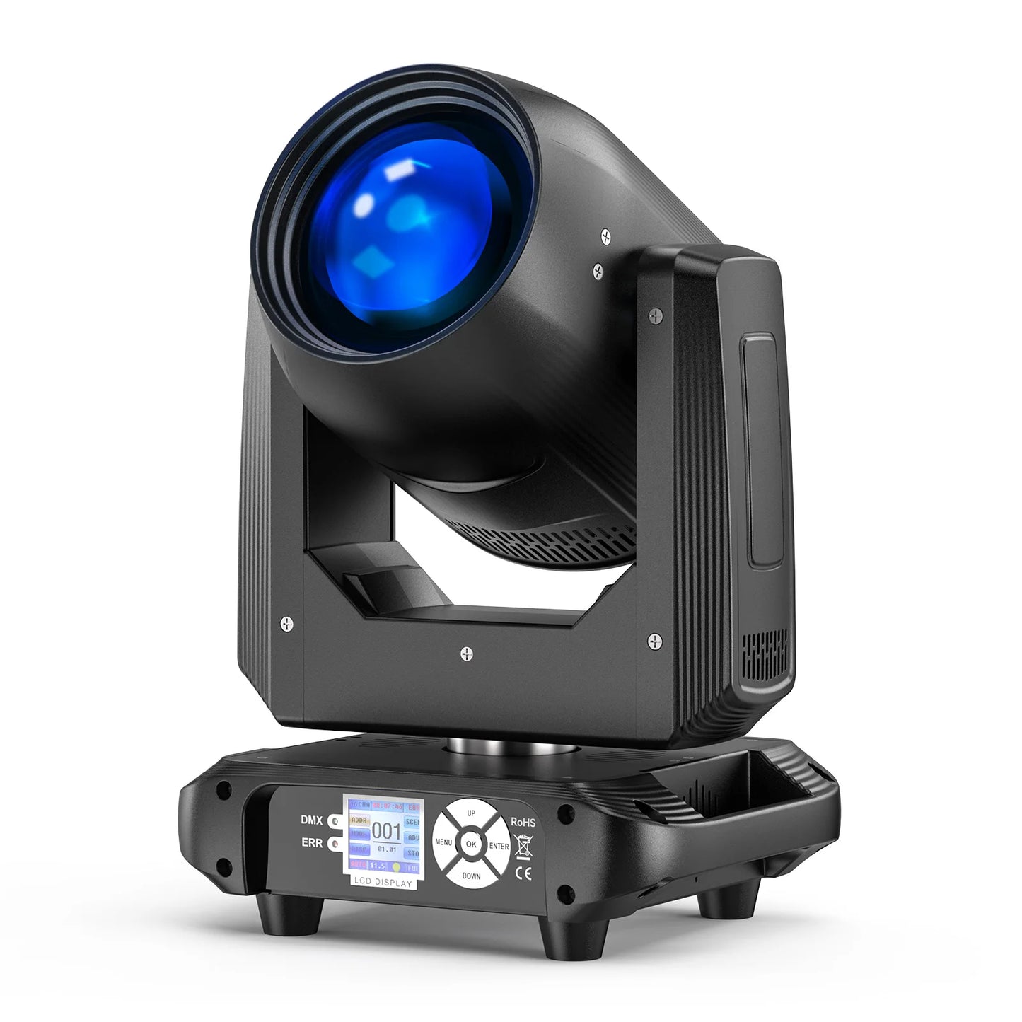 U'King 150W Beam Moving Head Light Rotating 18 Prisms 14 Gobos LED Rainbow Effect Zoom Stage Light DMX512 for DJ Disco Wedding