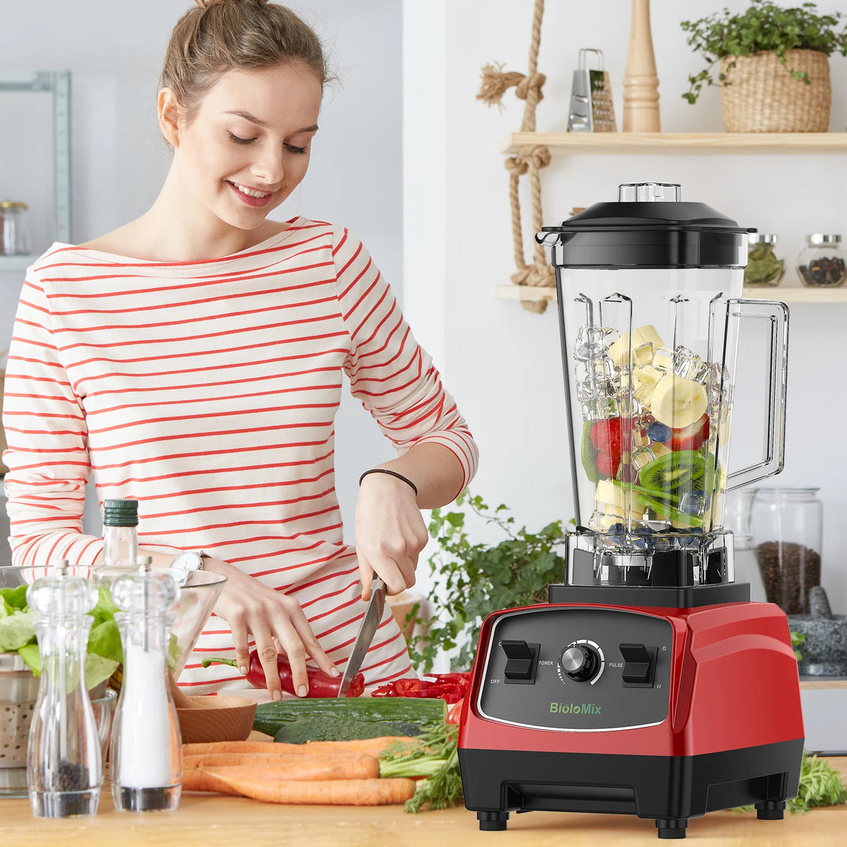 Biolomix 2200W Commercial Heavy Duty Ice Crushing Blender