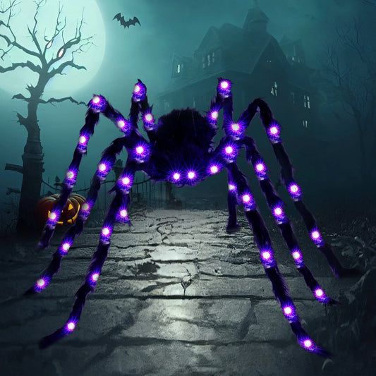 Joyfy Light Up Giant Spider Halloween Outdoor Decoration Prop