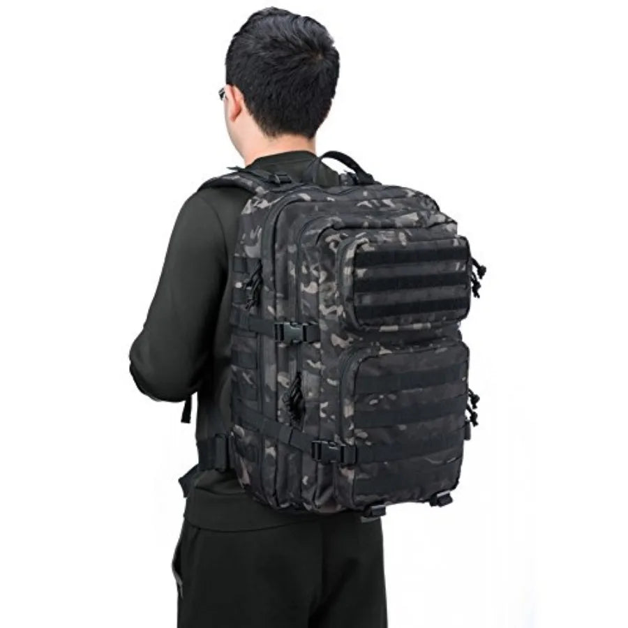 Military Tactical Backpack Canvas Molle Bag Unisex Outdoor