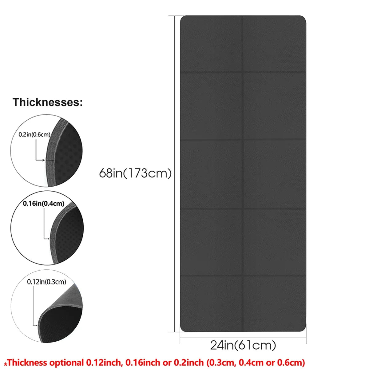 Eco Friendly Foldable Yoga Mat EVA Travel Exercise Pad