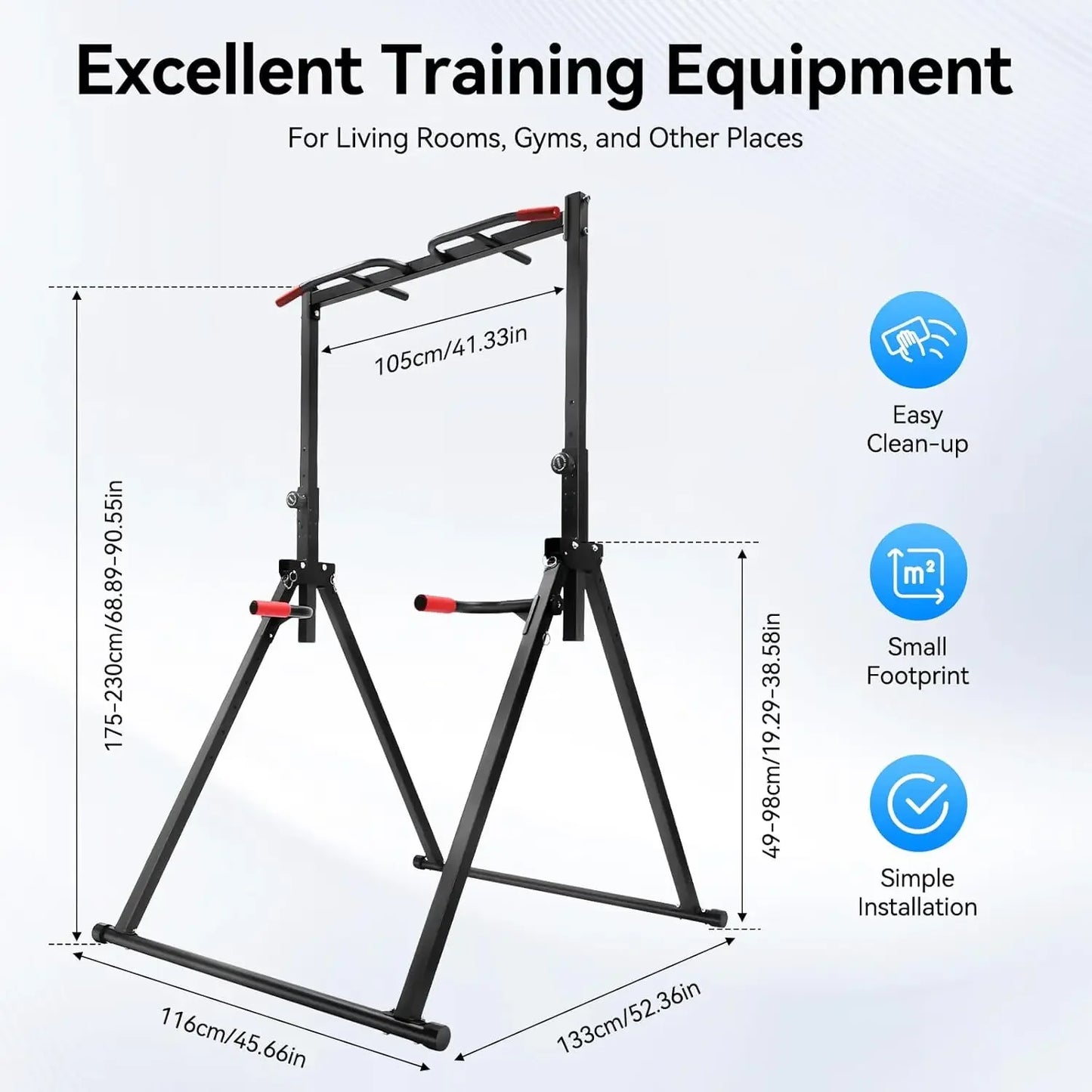 TowerPro Pull Up Bar Dip Station For Home Gym 440Lbs