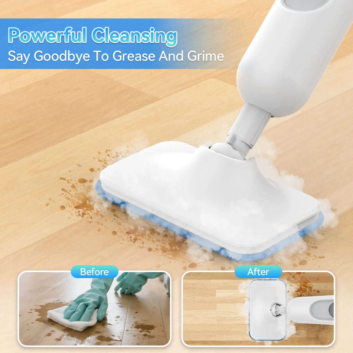 Inse Detachable Steam Mop For Hard Floors And Carpet