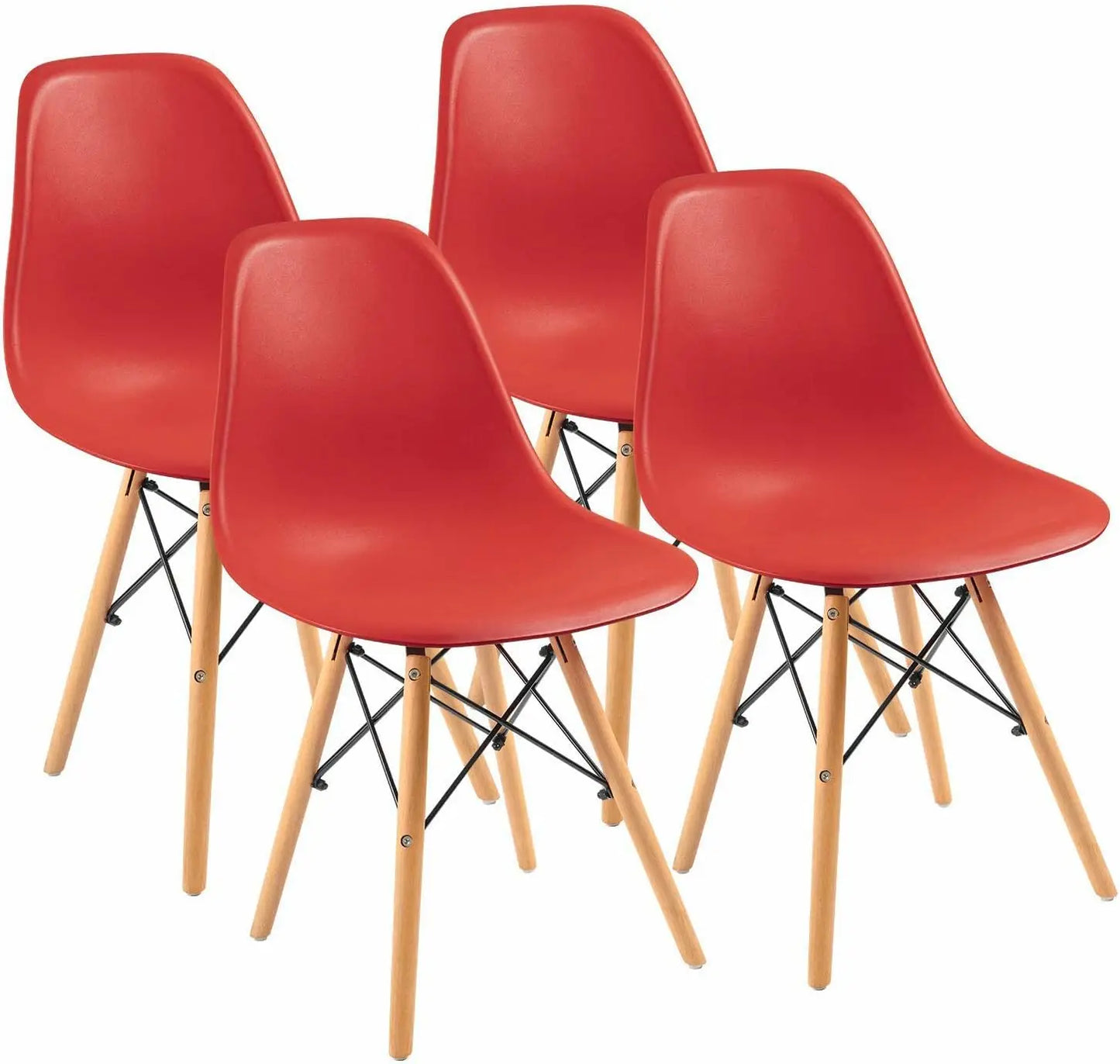 Furmax Modern DSW Dining Chair Set Mid Century Shell Plastic