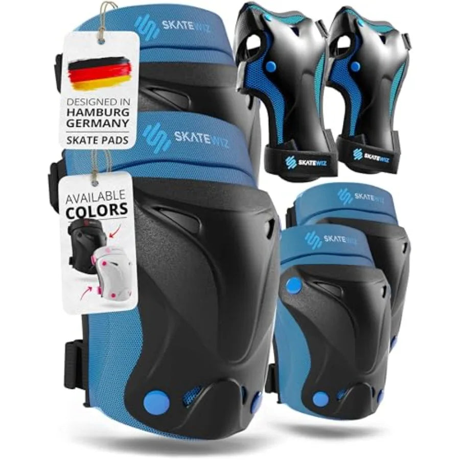 Knee And Elbow Pad Set For Skateboard And Roller Skating