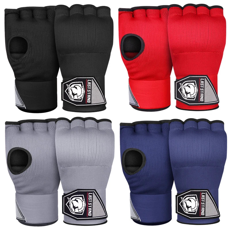 Gingpai Sport Gel Boxing Hand Wrap Gloves Half Finger MMA
