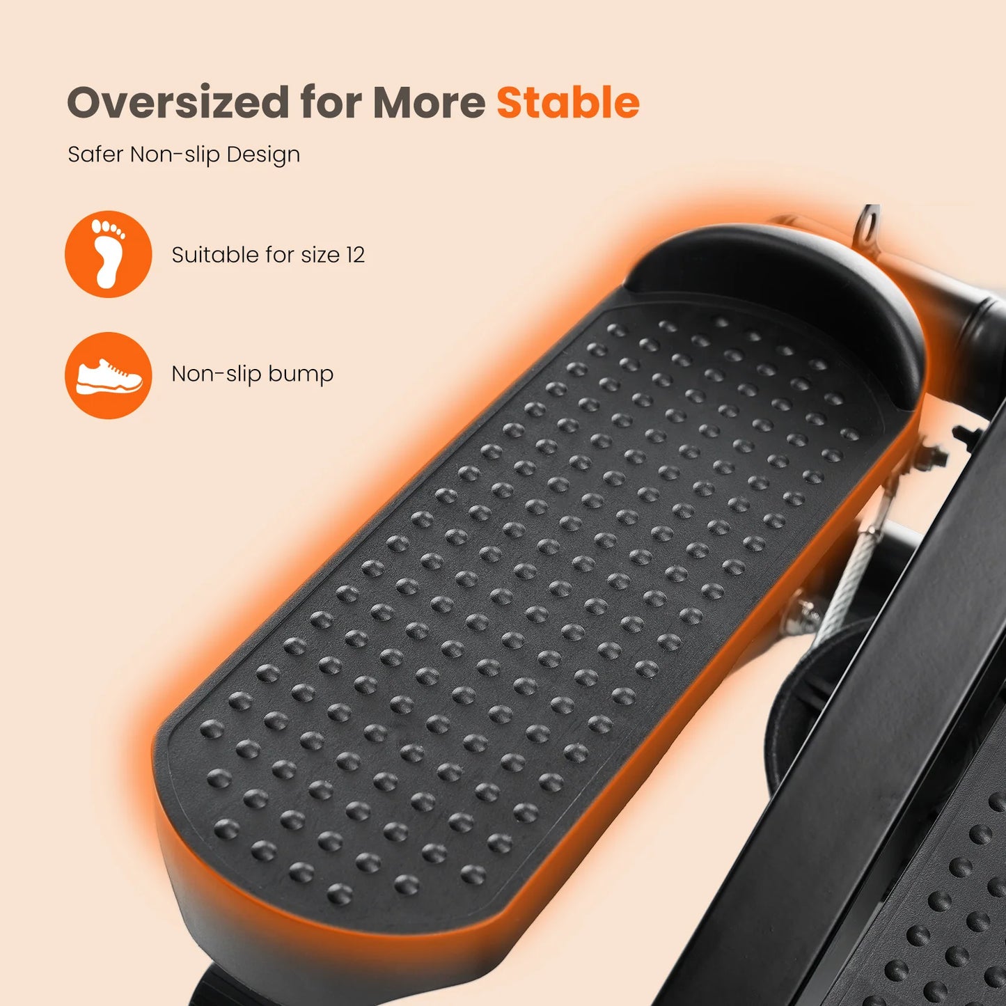 Mini Stepper With Resistance Bands Cardio Machine Home