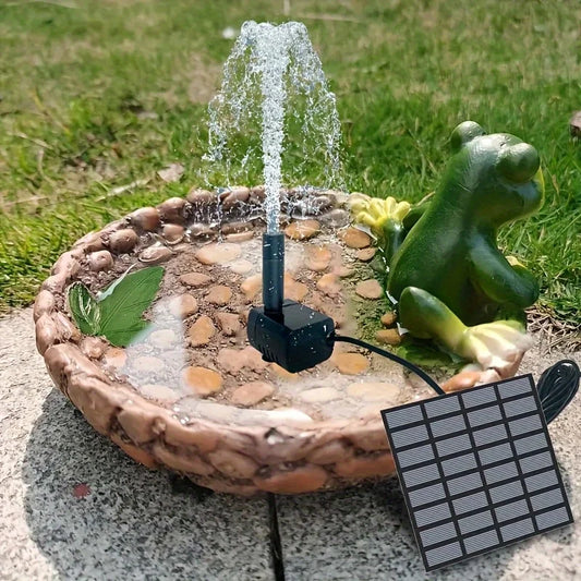 Solar Floating Fountain Pump With 6 Nozzles For Bird Baths