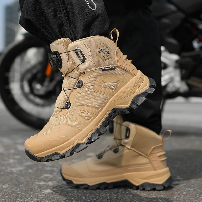 Motorcycle Shoes Men Motorbike Moto Shoes for Men Women Motorcycle Riding Boots Waterproof Cowhide Leather Breathable Anti-Slip Wear-Resistant Touring